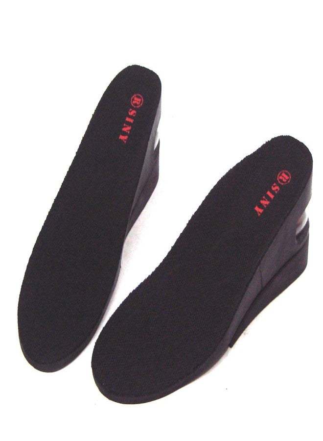 SINY® Full Length 2 inches 2-Layer Shoe Insoles for Men Height Increase Pad Air Cushion Black Lift Kit Foot Skin Care - Image 1